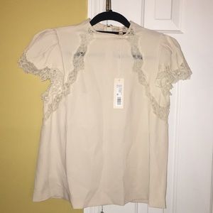 🌷Stunning New Rebecca Taylor Creepe Lace Top